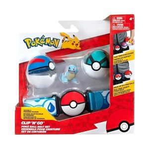 Pokemon Clip N Go Poké Ball Set Cintura Sqirtle